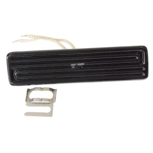 Ceramic Infrared Heater Element: Full-Size, Flat Hollow Black (245x60mm)